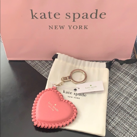 kate spade Accessories Nwt Authentic Kate Spade Pink Heart Keychain